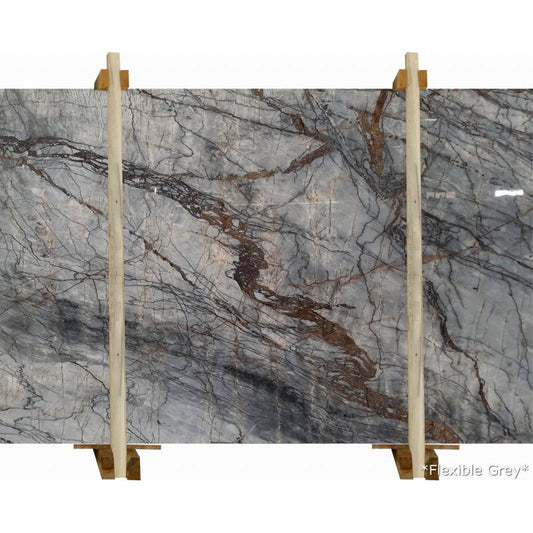 Flexible Grey Bookmatching Marble Slabs Polished - Livfloors Collection