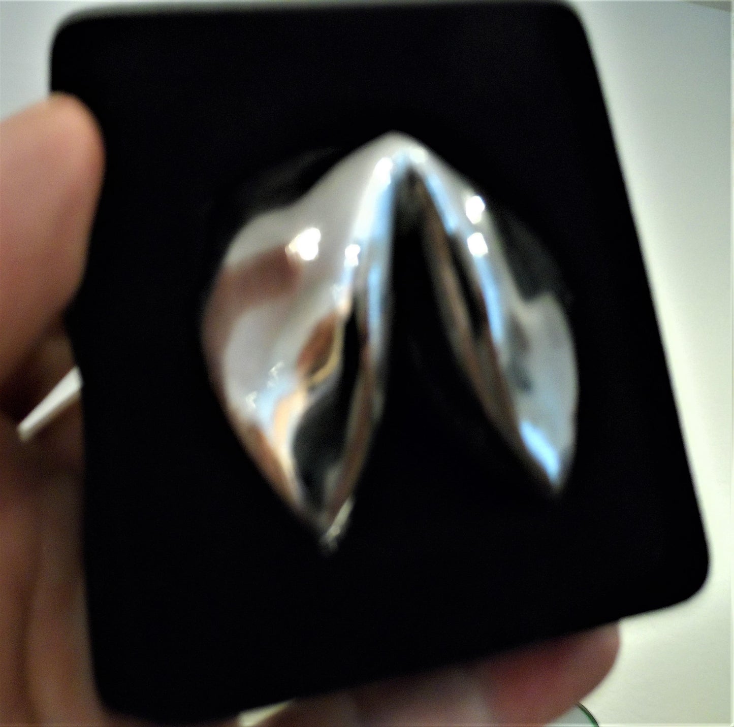 Chrome Plated Fortune Cookie Trinket Box - Do it yourself fortunes ~New~