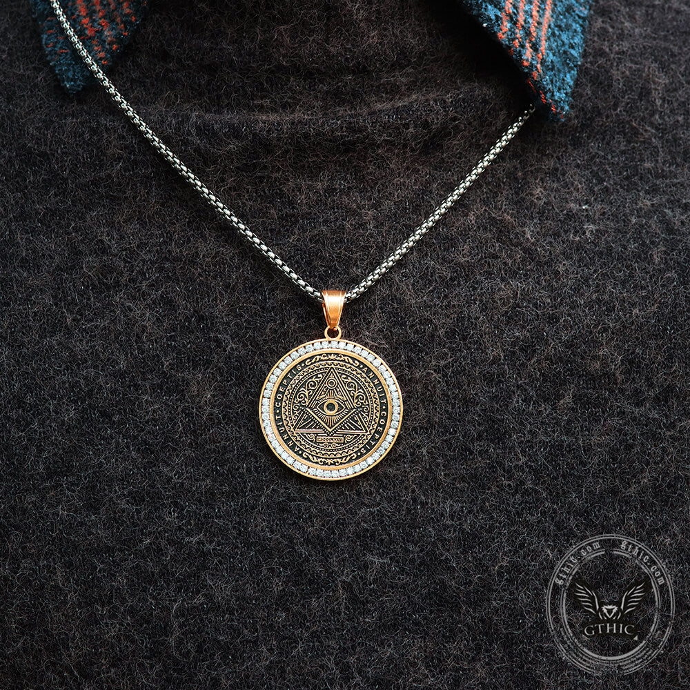 Freemason All-seeing Eye Stainless Steel Pendant