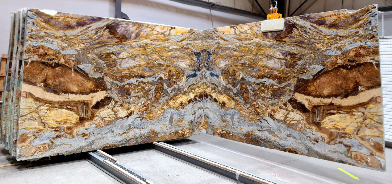 Fusion Blue Bookmatching Marble Slabs Polished - Full Truckload