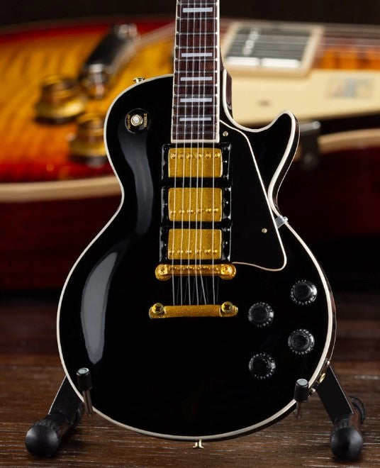 GIBSON Les Paul Custom Ebony 1:4 Scale Replica Guitar ~Axe Heaven~