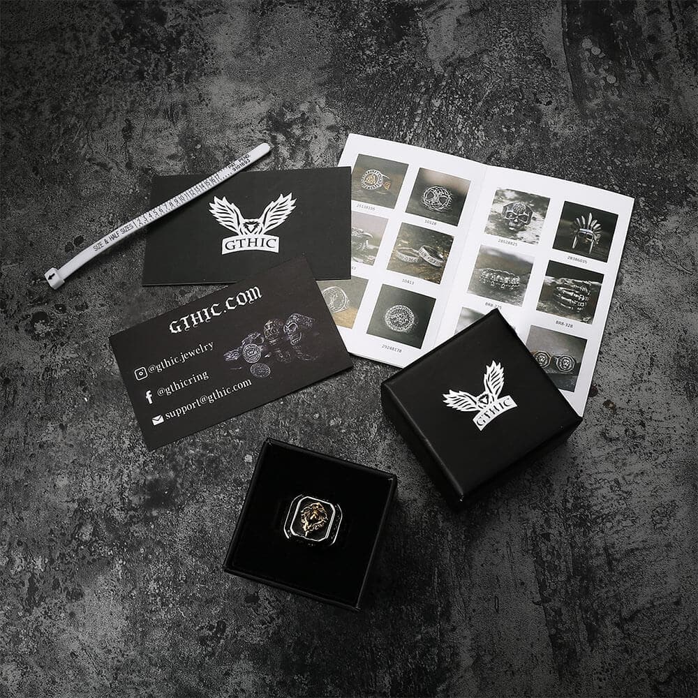 Golden Lion Stainless Steel Beast Ring