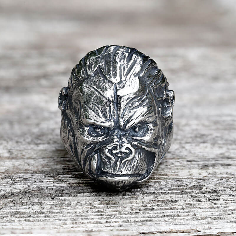 Gorilla King Stainless Steel Animal Ring