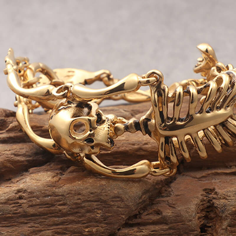 Gothic Body Skull Stainless Steel Bracelet