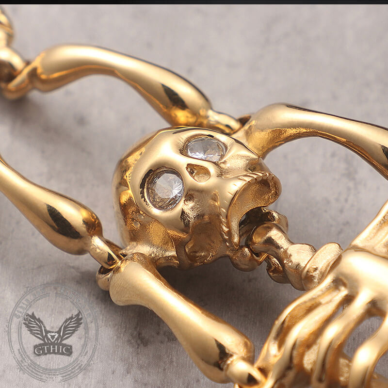 Gothic Body Skull Stainless Steel Bracelet
