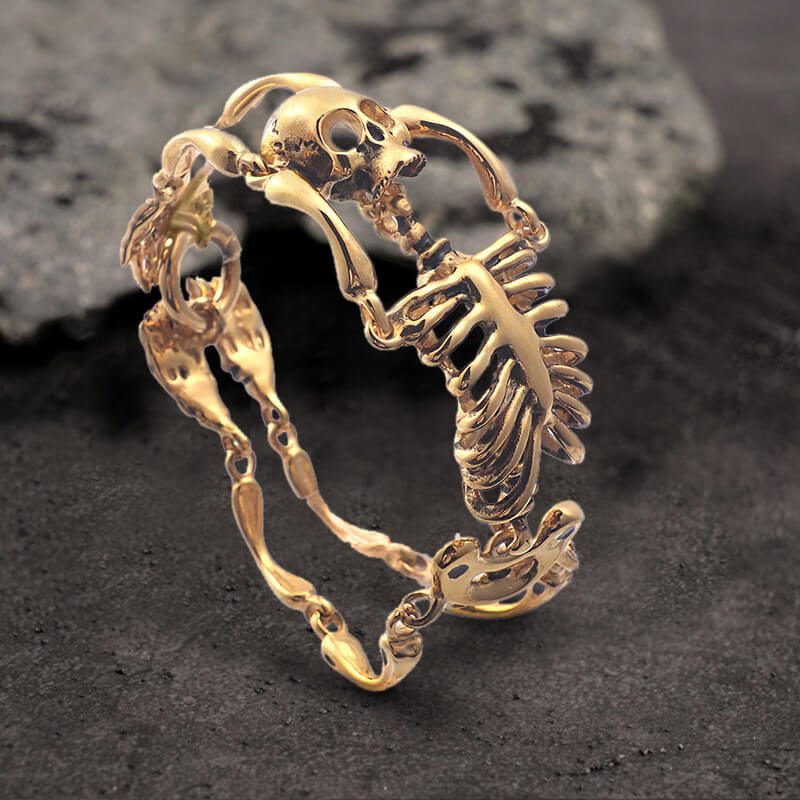 Gothic Body Skull Stainless Steel Bracelet