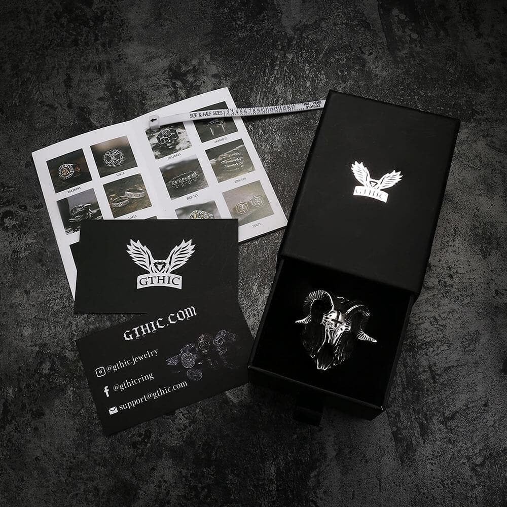 The Devil Satan Stainless Steel Skull Ring