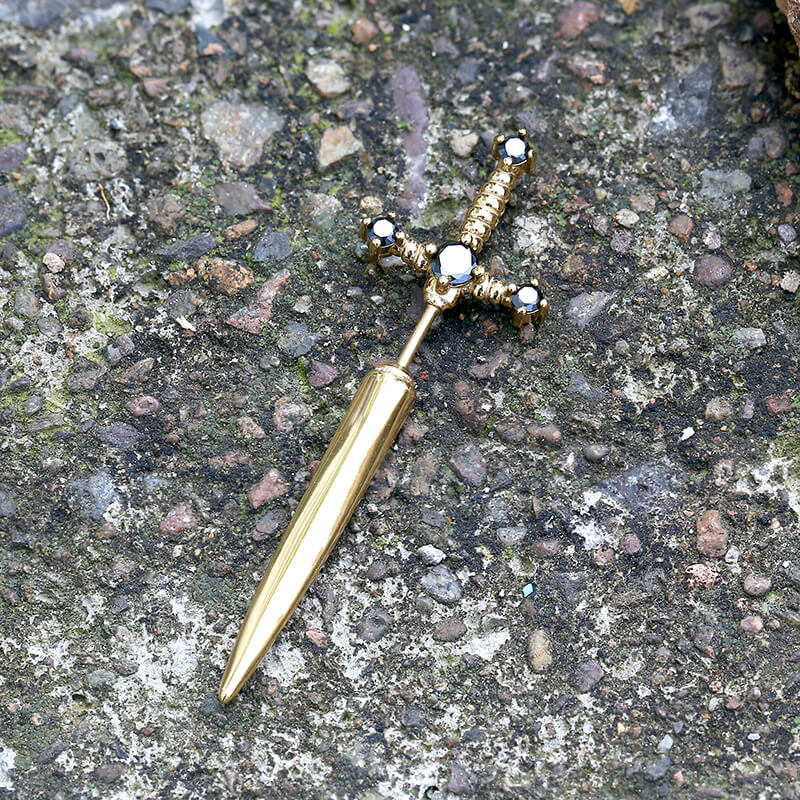 Gothic Sword Stainless Steel Stud Earrings