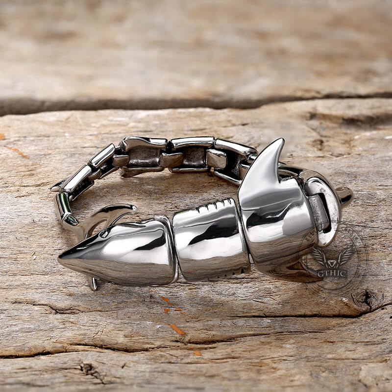 Great White Shark Stainless Steel Bracelet