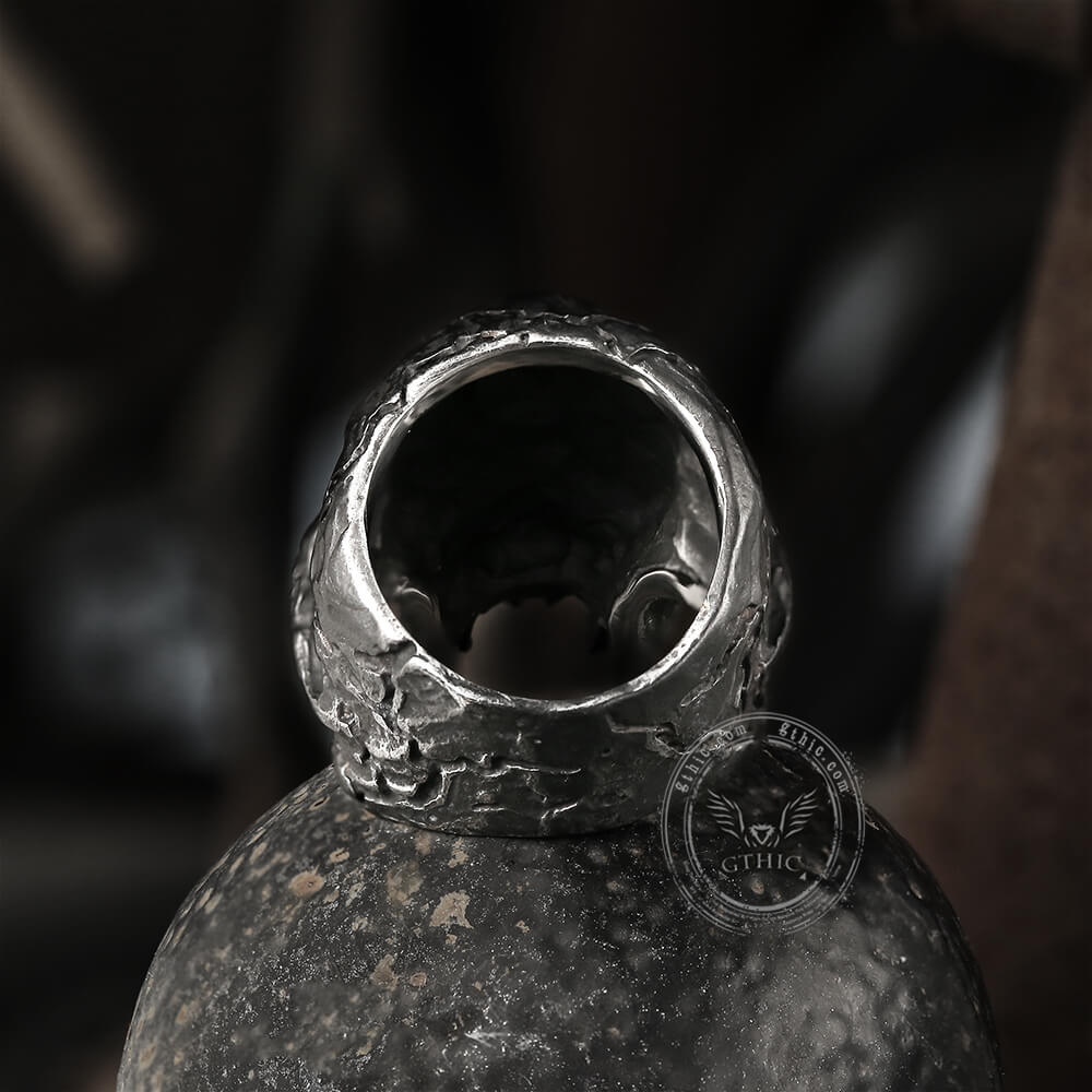 Greek Mythology Cyclops Skull Stainless Steel Ring