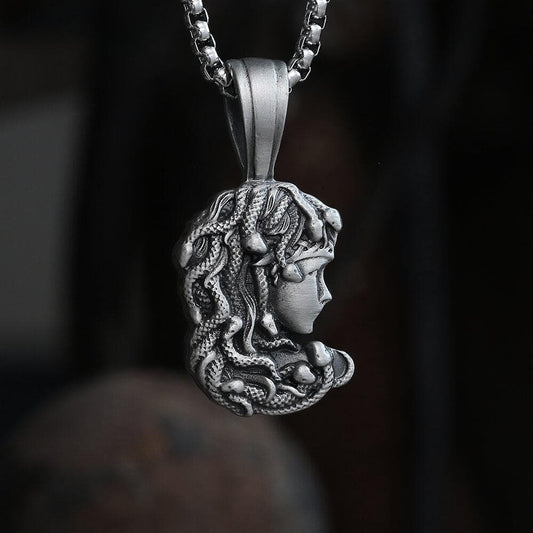 Greek Mythology Medusa Pure Tin Necklace