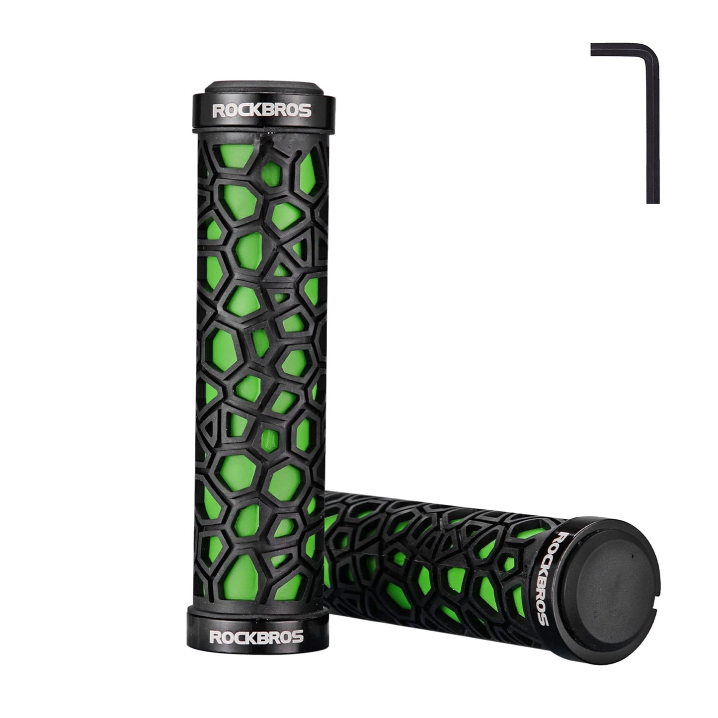 ROCKBROS Bike Handlebar Grips Double Lock-on Non-Slip Grips for MTB, BMX 22.2mm