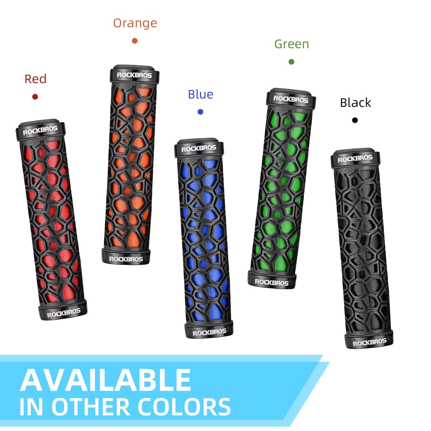 ROCKBROS Bike Handlebar Grips Double Lock-on Non-Slip Grips for MTB, BMX 22.2mm