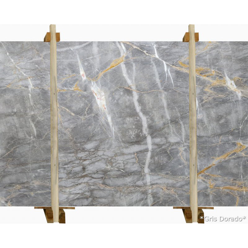 Gris Dorado Gray Bookmatching Marble Slabs Polished - Livfloors Collection