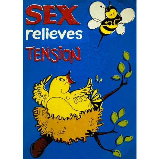 Groovy 1960s Birds and Bees Sex Relieves Tension Decal