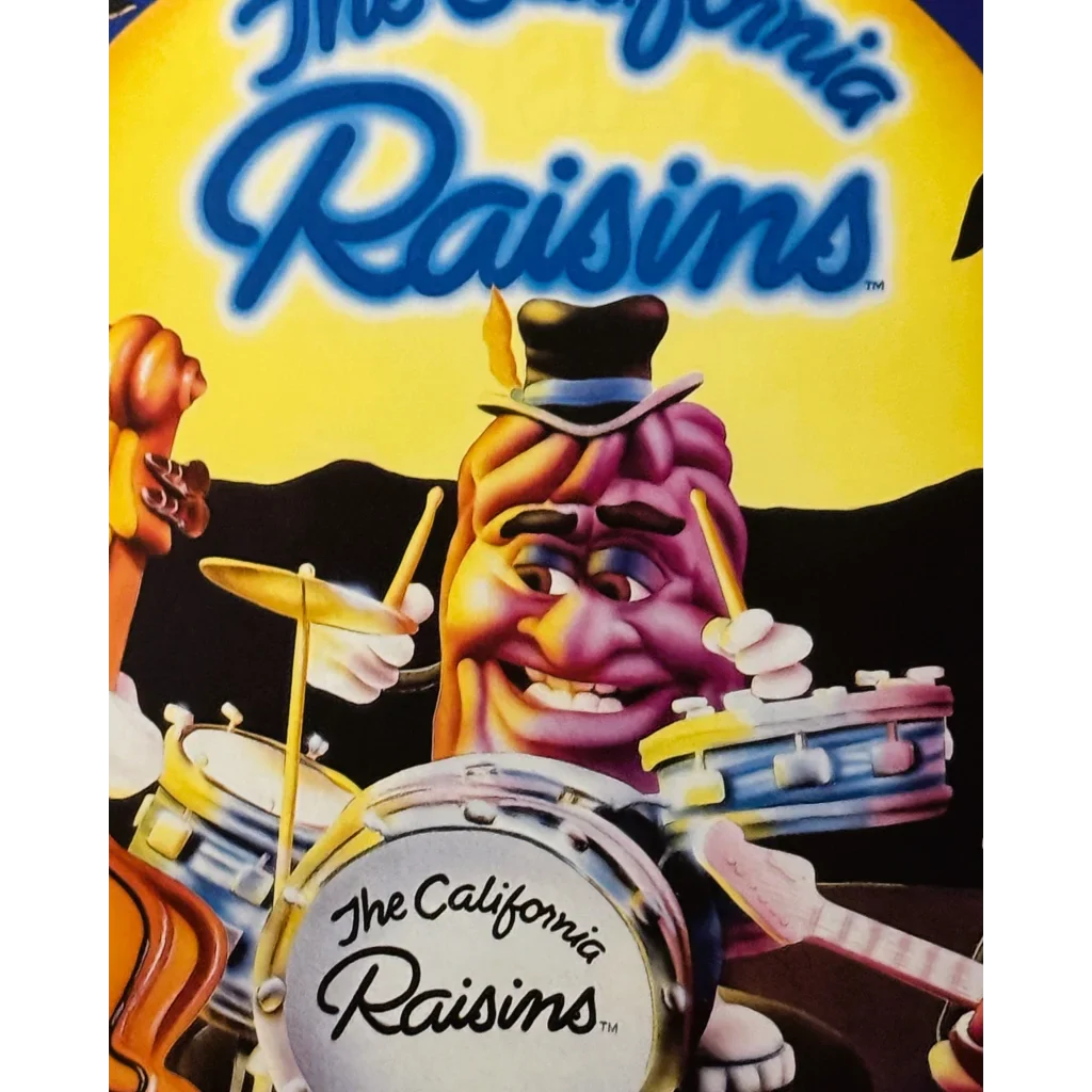 Groove with the California Raisins on this Funky 1988 Band Poster