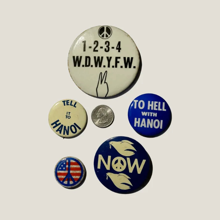 Groovy 60s Vietnam War Peace Pins Blast from the Past