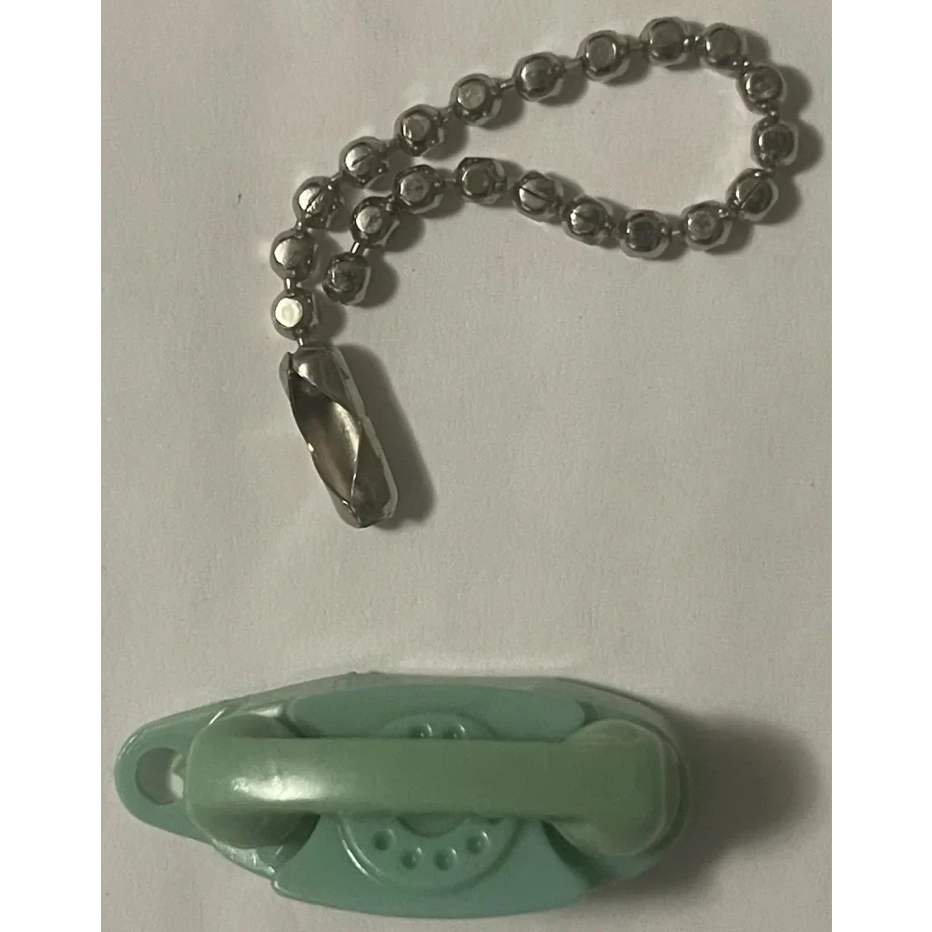 Groovy Vintage 1960s Green Princess Phones Keychain