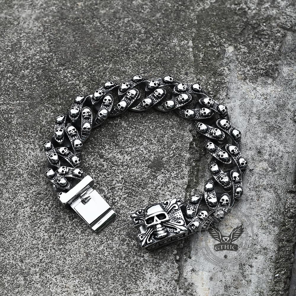 Punk Ghost Head Stainless Steel Skull Bracelet