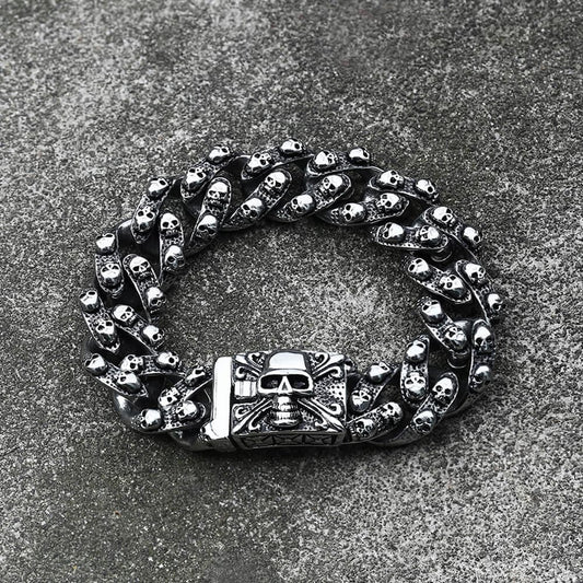 Punk Ghost Head Stainless Steel Skull Bracelet