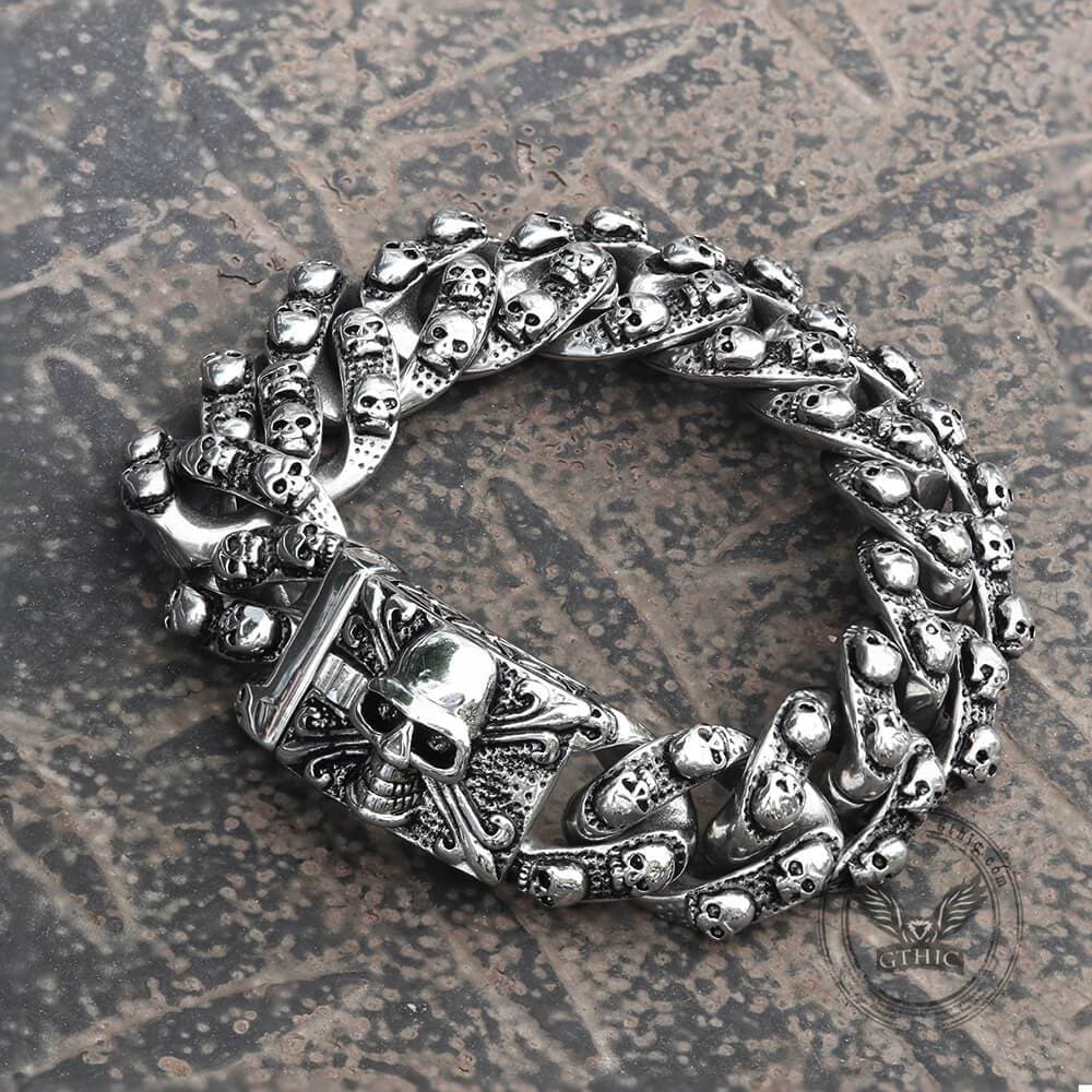 Punk Ghost Head Stainless Steel Skull Bracelet