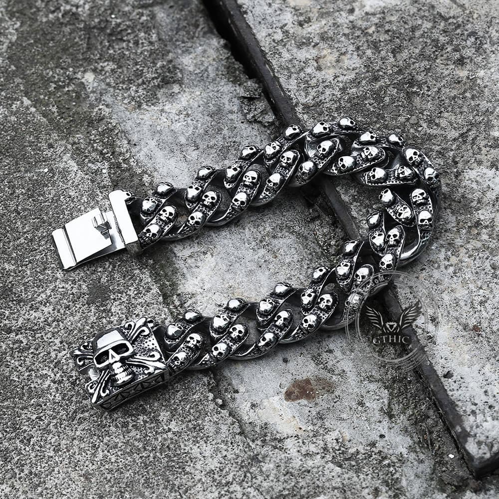 Punk Ghost Head Stainless Steel Skull Bracelet