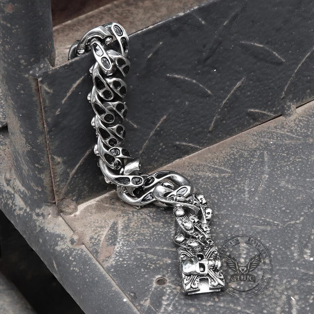 Punk Ghost Head Stainless Steel Skull Bracelet