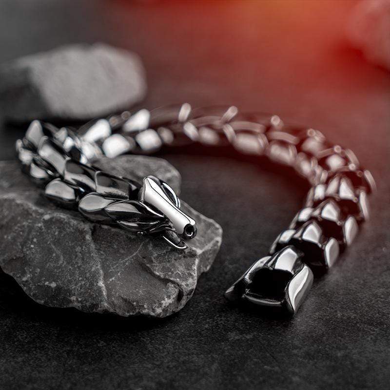 Vintage Dragon Scale Stainless Steel Bracelet