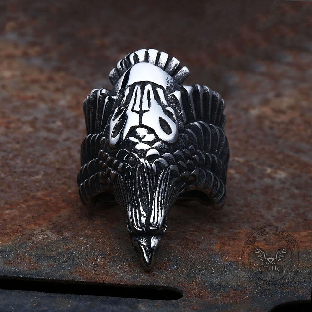 Crow 316L Stainless Steel Beast Ring