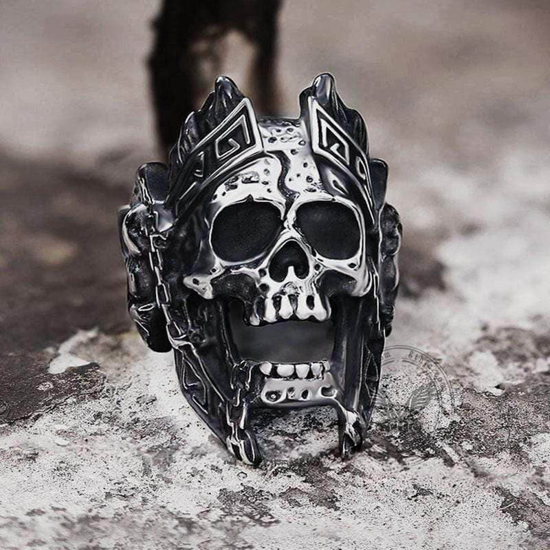 God of War Ares Stainless Steel Skull Ring