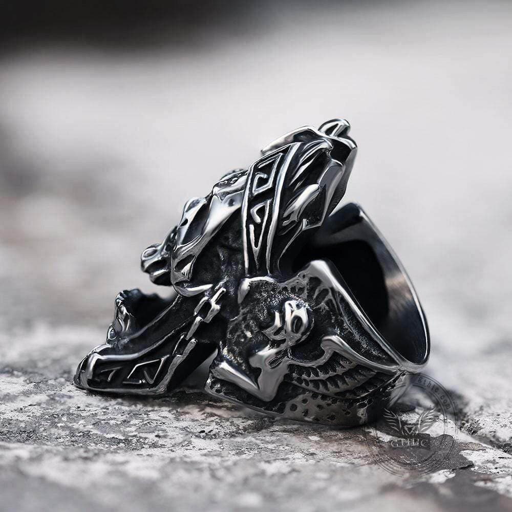 God of War Ares Stainless Steel Skull Ring