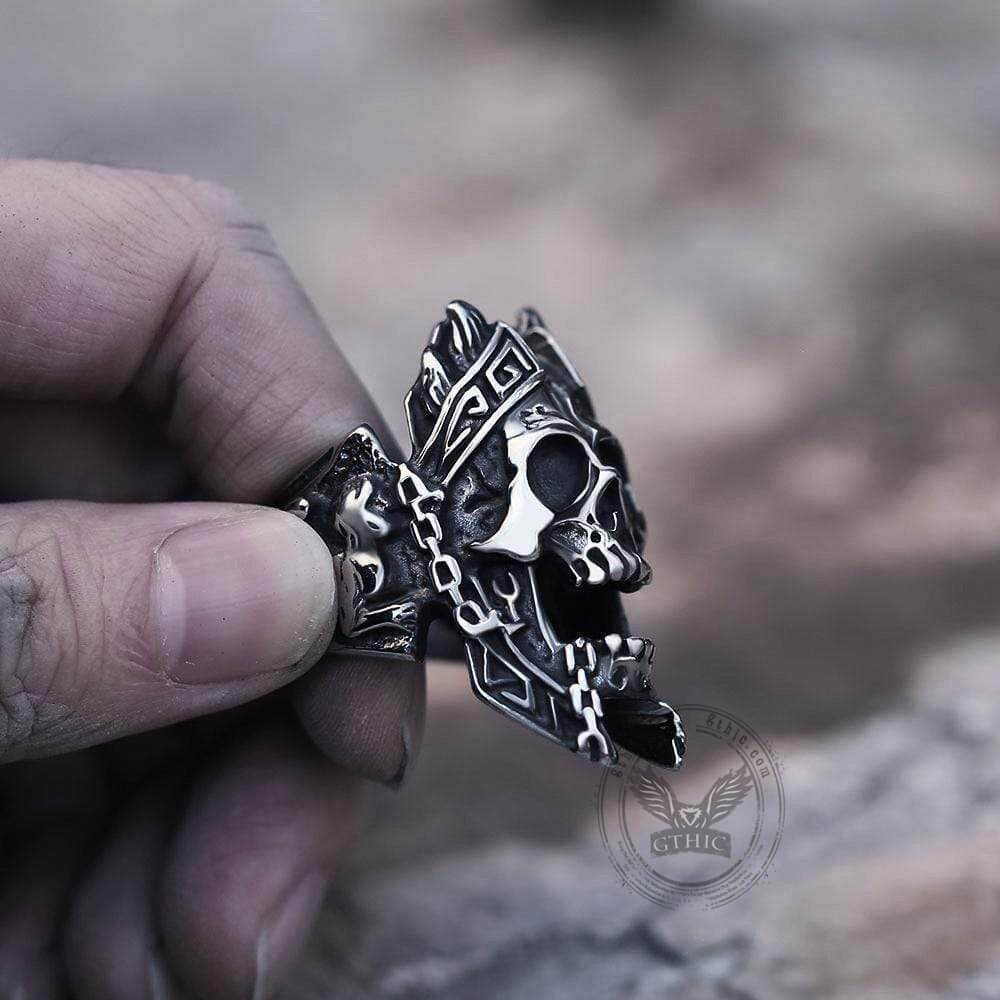 God of War Ares Stainless Steel Skull Ring