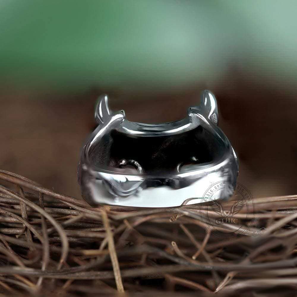 Nordic Wolf Stainless Steel Viking Ring