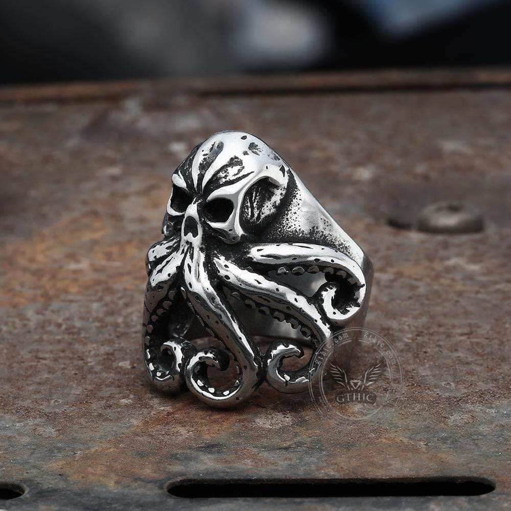 Octopus Skull Stainless Steel Animal Ring
