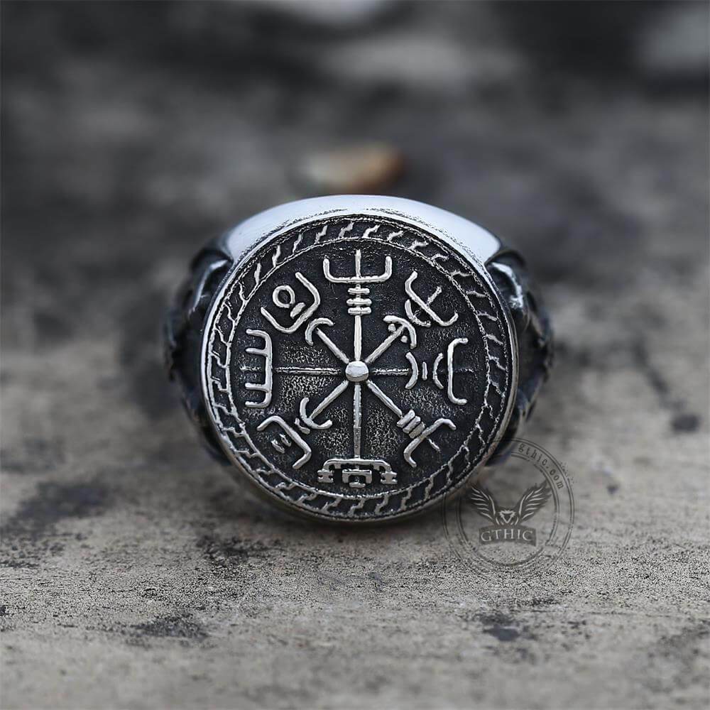 Viking Compass Vegvisir Stainless Steel Ring