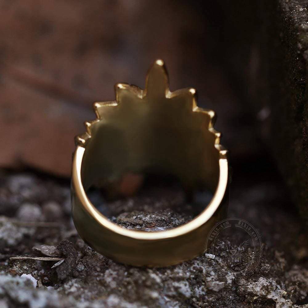 Tribal Chief Stainless Steel Skull Ring