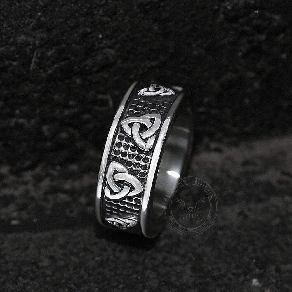 Warrior Triquetra Stainless Steel Viking Ring