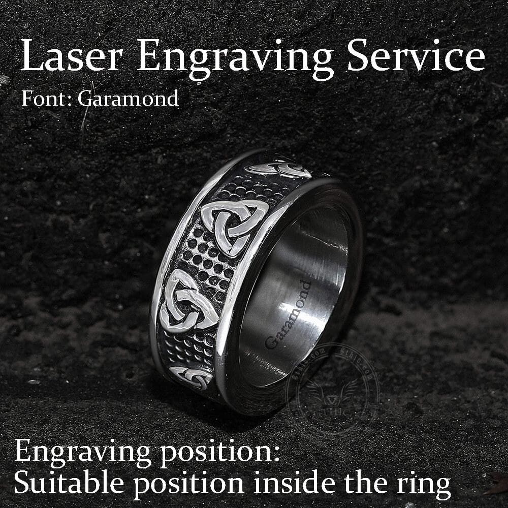 Warrior Triquetra Stainless Steel Viking Ring