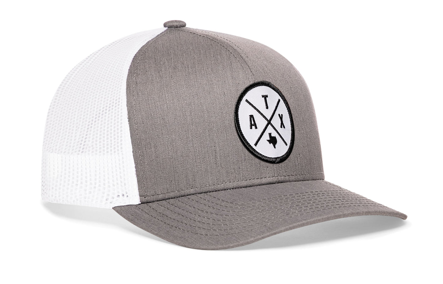Austin Trucker Hat  |  Gray-White ATX X Snapback