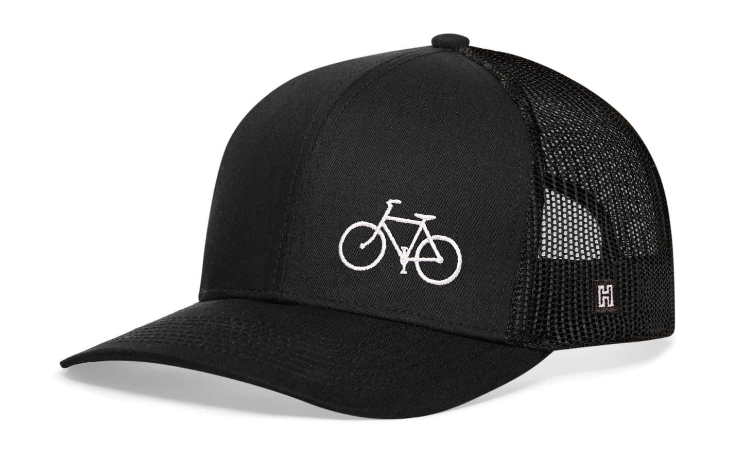 Bicycle Trucker Hat  |  Black Outdoors Snapback