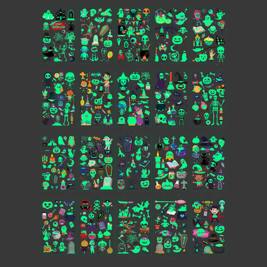 Halloween Cartoon Luminous Waterproof Tattoo Stickers