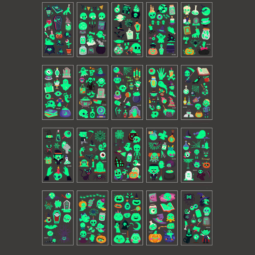 Halloween Cute Luminous Temporary Tattoo Stickers