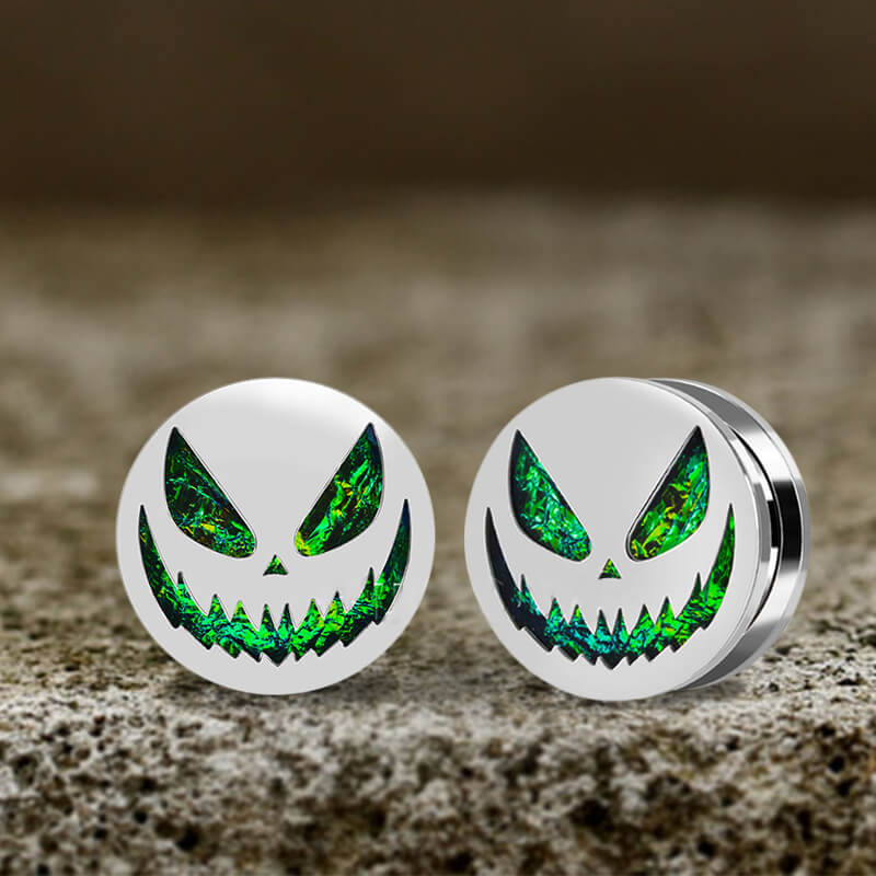 Halloween Pumpkin Stainless Steel Ear Gauges