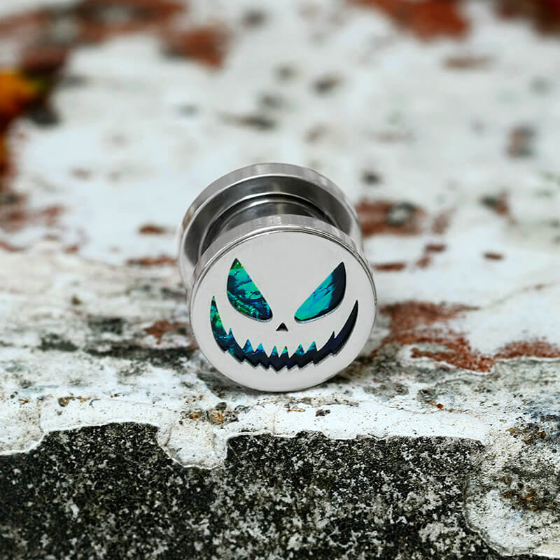 Halloween Pumpkin Stainless Steel Ear Gauges