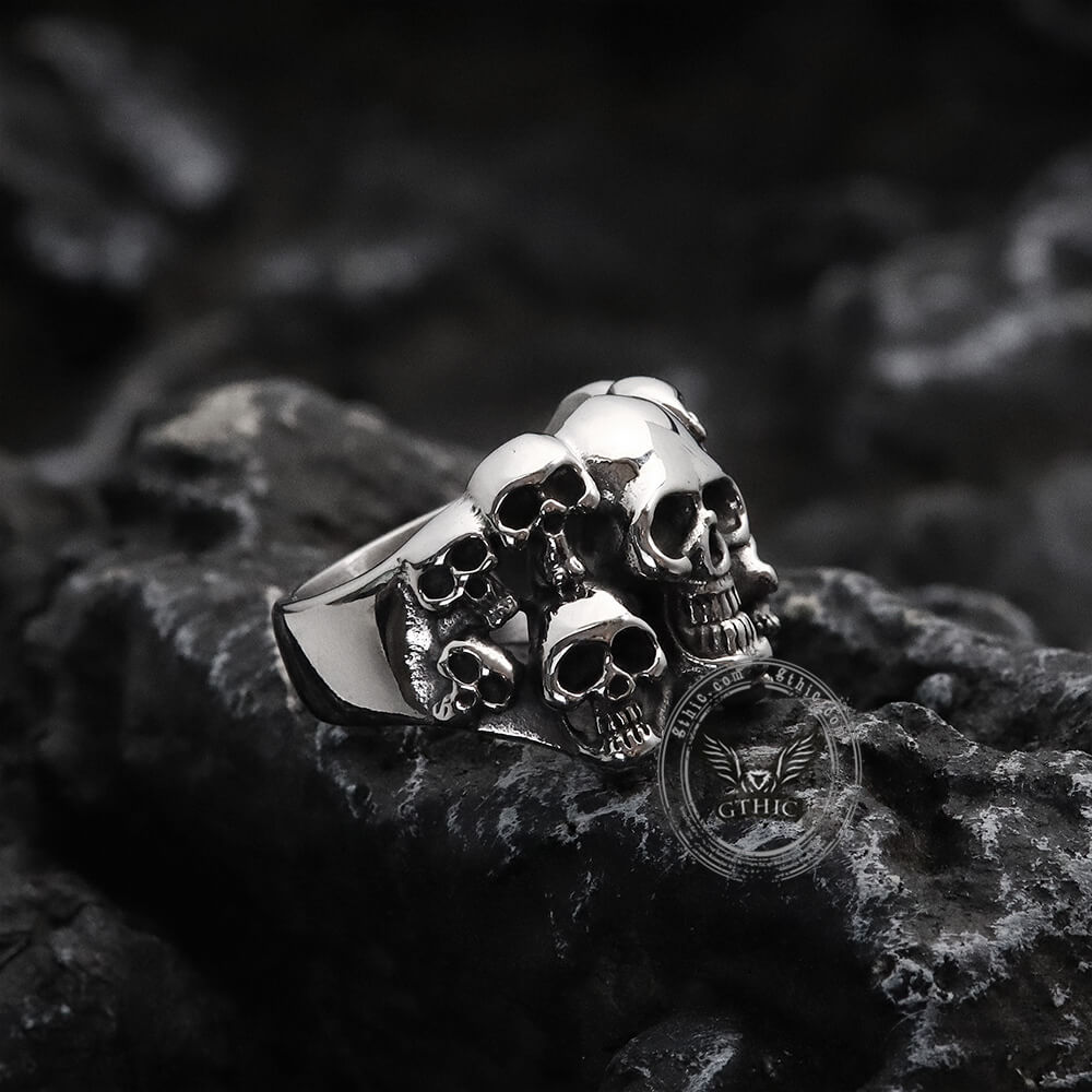Halloween Specter Skull Stainless Steel Ring