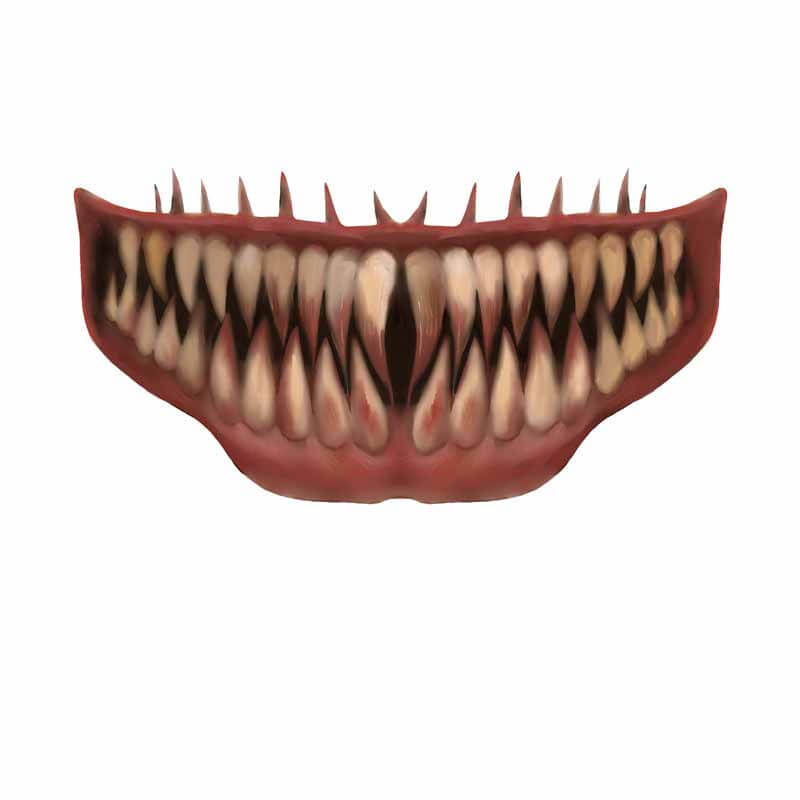 Halloween Spooky Mouth Temporary Tattoo Stickers