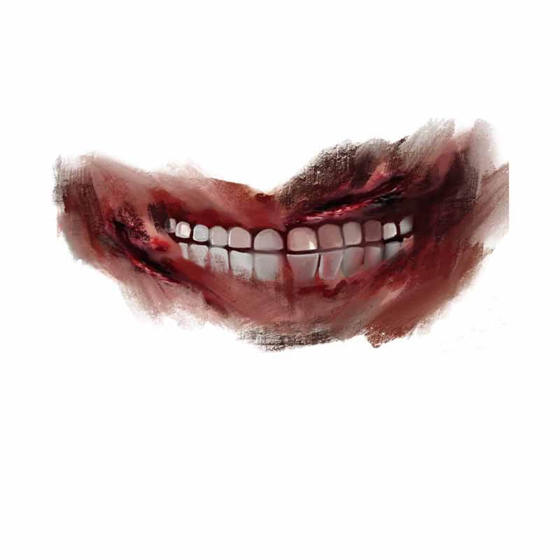 Halloween Spooky Mouth Temporary Tattoo Stickers