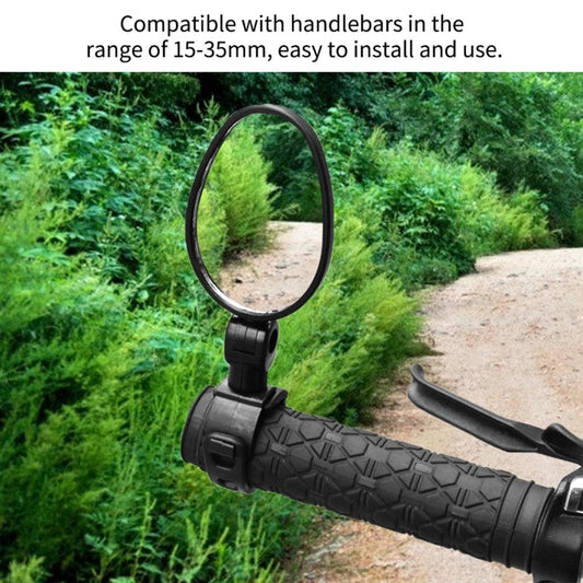 Handlebar Bike Mirror Bicycle Rear view Lens Wide-Angle Safety Mirror Mountain Road Bicycle Wide-Angle Reflector  Rotatable Handlebar Mirror Wide Angle Bicycle Mirror Cycling Rear View Mirror Shockproof Acrylic Convex Mirror Safe Rearview Mirror