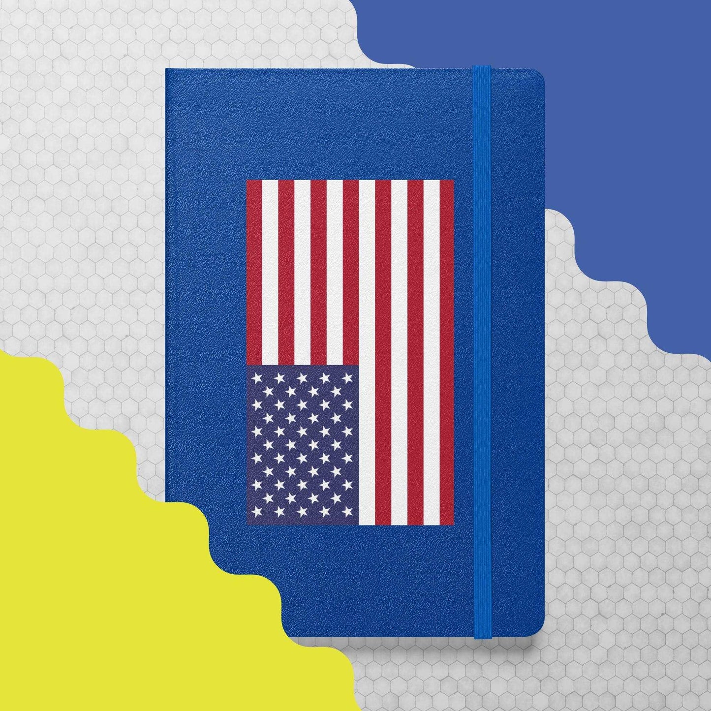 American Flag Hardcover Patriot Bound Notebook / USA Theme Book - Lizard Vigilante