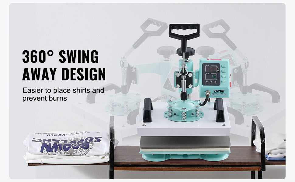 VEVOR 12x10" Nuclear Press – Rockstar Green Heat Beast for T-Shirts, Bags & Chaos (360° Swing, 700W Precision Smackdown) - Premium t-shirt press from dsers - Just $222.99! Shop now at Lizard Vigilante